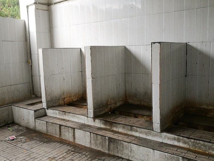 old public toilet in china