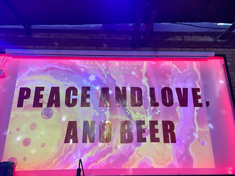 Peace and love and beer in China