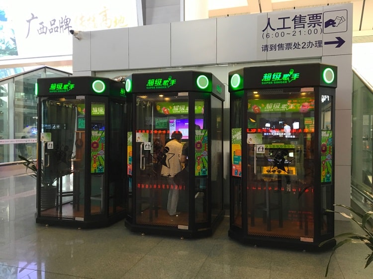 karaoke booths Guilin Train Station