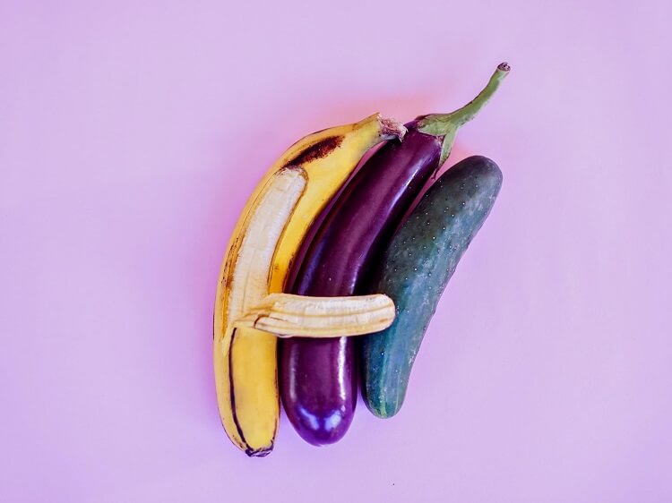 banana eggplant cucumber phallic symbols