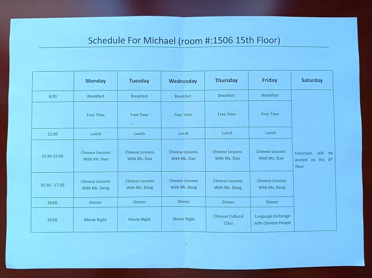 Keats timetable