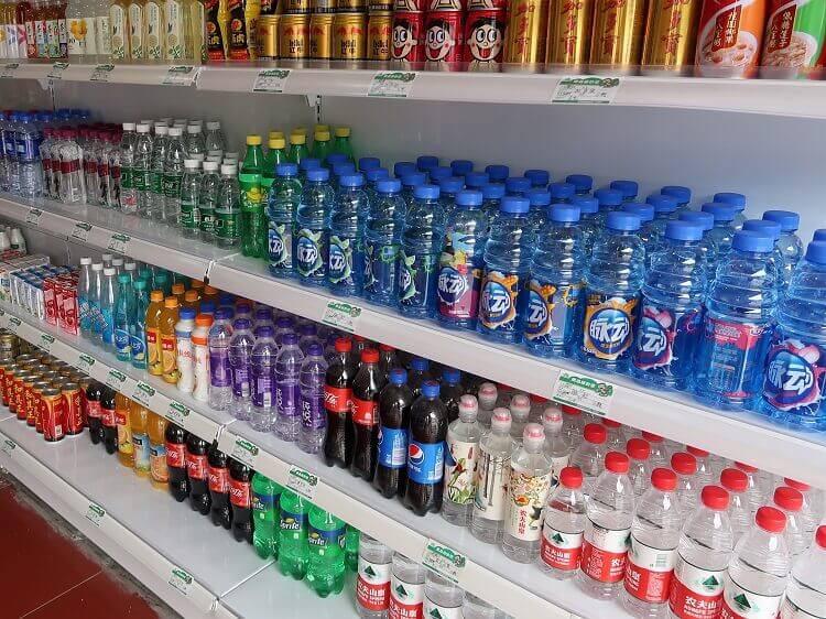 bottled drinks at chinese supermarket