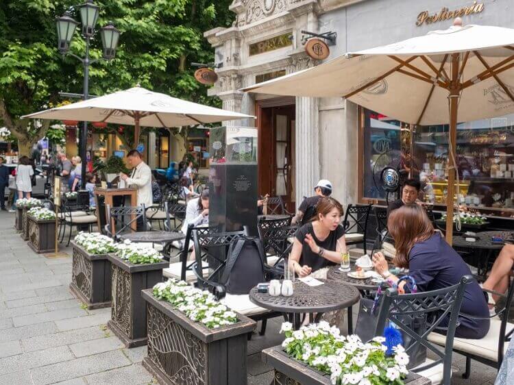 French Concession outdoor cafe in Shanghai