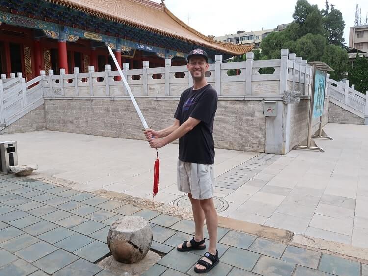 learning martial arts at Confucian temple