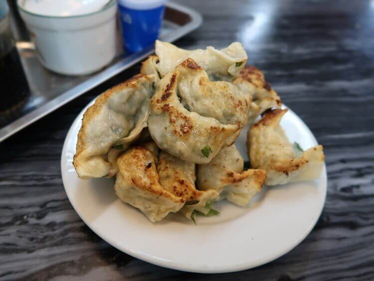 Chinese pan fried dumplings