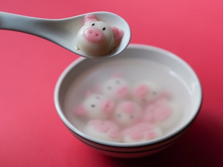 tangyuan soup which is eaten during Lantern Festival